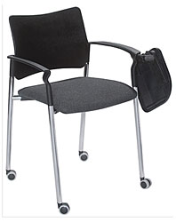 металлический офисный стул Pinko на колёсиках со столиком, екатеринбург