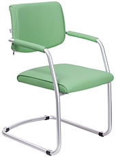 стул с подлокотниками на металлокаркасе Delta Silver (Новый Стиль)