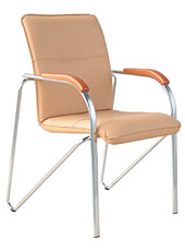 стул с подлокотниками на металлокаркасе Samba Chrome (Новый Стиль)